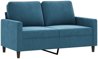 vidaXL 2-Sitzer-Sofa Blau 120 cm Samt 359198