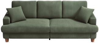 NAIMP 3-Sitzer Bequeme Cord Loveseat Sofa mit Federkissen für Wohnzimmer, Büro Couch