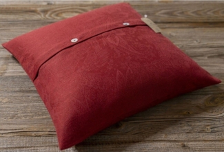 matches21 HOME & HOBBY Kissenbezüge Kissen-Bezug 40x40 cm Blumen-Muster rot floral Baumwolle-Mix, (1 Stück), Wohnzimmer Kissen-Hülle als Deko-Kissen Zier-Kissen Sofa-Kissen