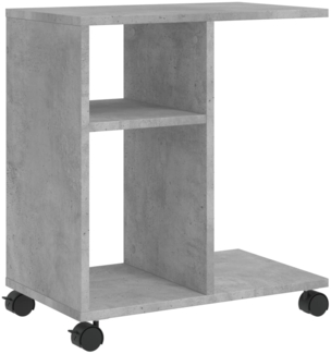vidaXL Beistelltisch mit Rollen Betongrau 50x30x55 cm Holzwerkstoff 840572