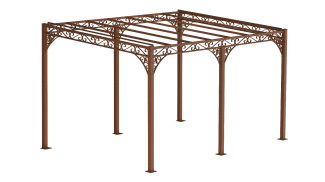 ELEO Pergola freistehend rechteckig Sardegna 4 x 3 m unbeschichtet