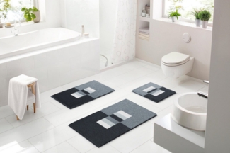 Linea Due CAPRICIO Badteppich 60x90 cm grau