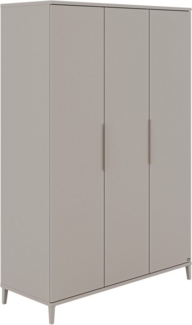 YUNY by PAIDI Kleiderschrank BROTHER STU inkl. Kleiderstangen und Einlegeböden (B/H/T ca. 130x195x52cm, Taupe) zertifizierte Qualität, Soft-Close