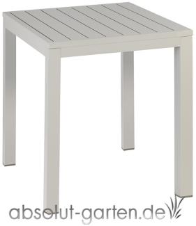 Gartenesstisch Venice aus Aluminium 90x90 cm, Creme