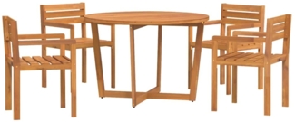 vidaXL 5-teiliges Garten-Ess-Set aus Massivholz Akazie 3334770