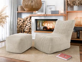 Sitzsacke Remna Cord mit Sitzsack Ewkad Cord (Farbe: Poso 100)