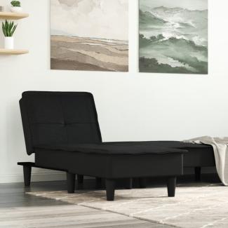 vidaXL Chaiselongue Schwarz Stoff