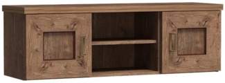 Lomadox Wandregal TEORA-161, in Lefkas Eiche Oak braun 2 Türen Fächer 118x38,5x35 cm