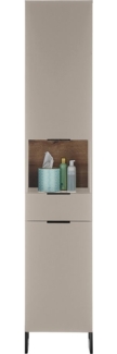 Hochschrank Djerba / Denver , Holzwerkstoff , Beige, Holzfarben , 38 x 195 x 32 cm