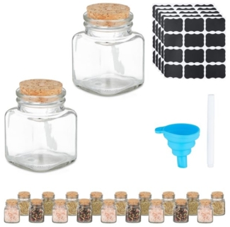Gewürzgläser im 20er Set mit Korkdeckel 10047464