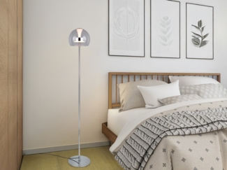 Kleine LED Stehleuchte FLYNT dimmbar & Lichtfarbe einstellbar, Höhe 130cm