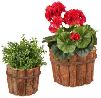 Blumentopf Holz 2er Set 10037604