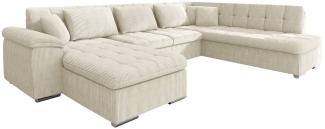 Ecksofa Niko Cord (Farbe: Poso 100, Seite: Links)