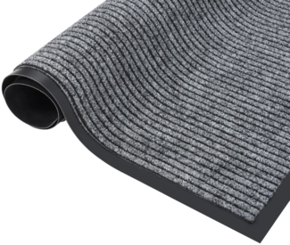 vidaXL Fußmatte Grau Gestreift 80x120 cm 331606