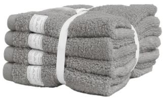 Gant Home Seifentuch Set Gesichtstücher Premium Towel Concrete Grey (30x30 cm) (4-teilig) 852012401-142-30x30