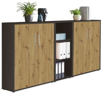 BMG Möbel Aktenschrank Office Edition 8 (Schrankwand Set, 3tlg) abschließbar, matt oder Hochglanz lackiert