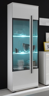 Standvitrine Glasvitrine Cantara mit LED-Beleuchtung 60cm 1-türig weiß