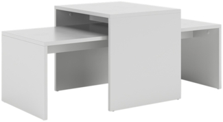Vicco Couchtisch-Set Weiß 100x48 cm ,2 Teile, Donat