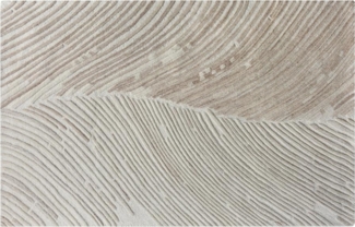 Vente-unique - Teppich - Relief-Optik - 100 % Wolle - handgefertigt - 160x230 cm - 2200 g/m2 - Elfenbeinfarben SERAPHINA