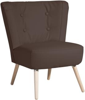 Sessel Kassi Bezug Kunstleder Buche natur / braun 22392