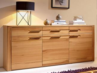 Sideboard >Nature Plus< in Kernbuche aus Metall - 188x86x42cm (BxHxT)