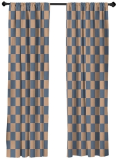 Abakuhaus Gardine Vorhang für Wohnzimmer Schlafzimmer Dekor, Microfaser, Checkers Spiel Rautenmuster im Monochromen Stil
