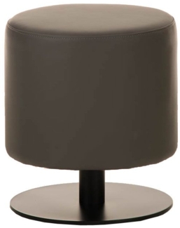 Sitzhocker - Max 2 - Hocker Rundhocker Kunstleder Grau 38x38 cm