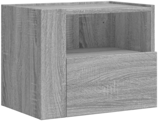 vidaXL Wand-Nachttisch Grau Sonoma 45x30x35 cm 848321