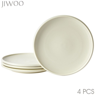 JIWOO Teller 4er,Ø21,5cm,Frühstücksteller,Salatteller,Pastateller,Vorspeisenteller, (4 St), Hochwertiges Keramik,Leichter Luxus, Ø 21.5cm