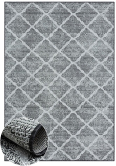 Wohnando Teppich MY-RUG Outdoor-Teppich "Bonnie" 160x100 cm, grau, rechteckig, Höhe: 6 mm, mit modernem Muster, für Terrasse oder Balkon