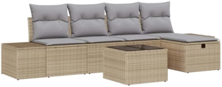 vidaXL Sofa Set mit Kissen 5 pcs Poly-Rattan 3360701