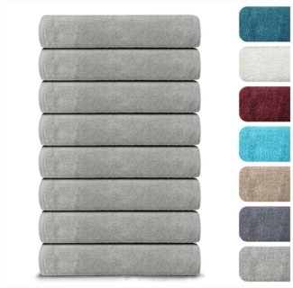 BARBONS Handtücher Set – 8-tlg Handtuch Set 50 x 100 cm für Badezimmer, Gäste & Alltag, (8-St), Walkfrottee, 100% Baumwolle, saugstark, weich