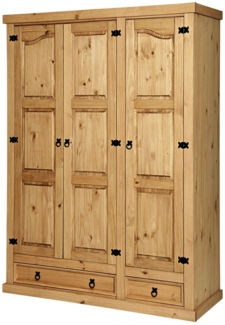 Kleiderschrank 151 x 205 x 56 cm Kiefer Natur