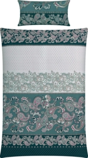 REDBEST Bettwäsche Bettwäsche, Mako-Satin, Satin Paisley