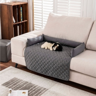 Refttenw Hundematte Hundebett Wasserdicht Sofaschutz Hundedecke mit Rand, Rutschfest Hundekissen 75 x 75 cm