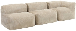 icon Sofa Modulares Ecksofa 3 Sitzer aus Kunstfell Flauschig „Zen“, Spar-Set, Schaumstoff Füllung, für Wohnzimmer, für Schlafzimmer
