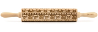Folkroll Motiv Teigrolle Teigroller Motiv Christmas Joy Länge 42cm 332726