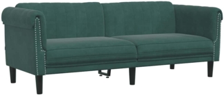 vidaXL Sofa 3-Sitzer Dunkelgrün Samt 372587