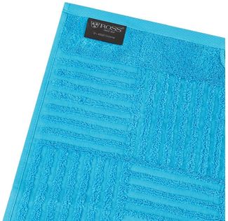 Ross Carre 4 tlg. Frottier-Set - 2 X Handtuch (50 X 100cm), 2 X Duschtuch (70 X 140cm) - 520 - Ozean