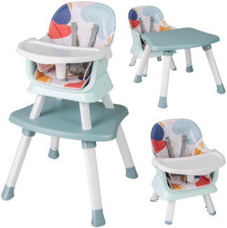 6-in-1 Babyhochstuhl Hochstuhl &Essstuhl &Lerntisch Babystuhl Kombihochstuhl Bunt