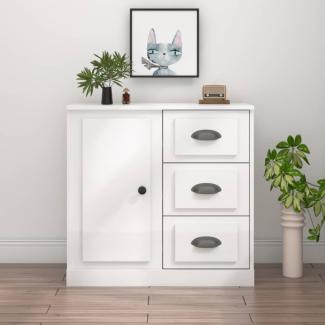 vidaXL Sideboard Hochglanz-Weiß 70x35,5x67,5 cm Holzwerkstoff 816194
