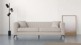 Places of Style 4-Sitzer MATTHEW elegantes Designsofa, Maße B/T/H: 231/86/74 cm, XXL, Steppung im Rücken, lose Sitzkissen, incl 2. Zierkissen
