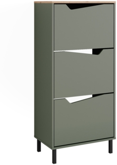 Schuhkipper Marelle Grün/Artisan 60 x 129.5 cm mit 3 Fächern Vicco