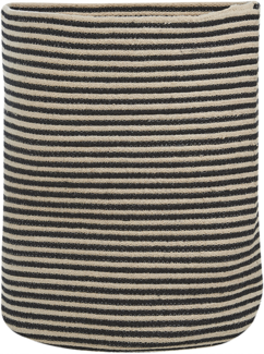Textilkorb Baumwolle beige schwarz ⌀ 41 cm YERKOY
