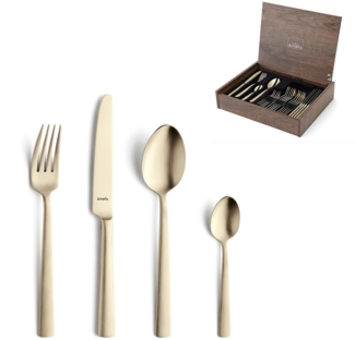 Amefa VENTURA Besteckset 24-teilig PVD champagner mattiert