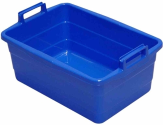 Wanne eckig 50 cm/26 l blau hochstehende Griffe