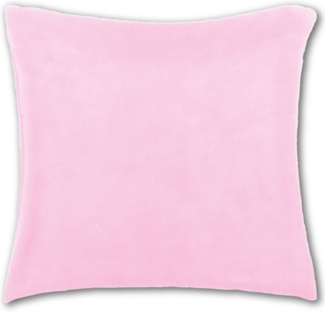 Kissenhülle Kuschel 30x30 cm Kissenbezug Dekokissen Auswahl: rosa - hellrosa mit Füllung