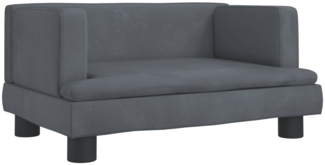 vidaXL Kindersofa Dunkelgrau 60x40x30 cm Samt 3196319