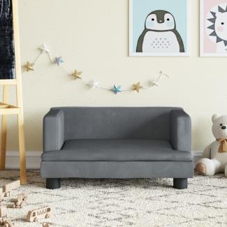 vidaXL Kindersofa Dunkelgrau 60x40x30 cm Samt 3196319