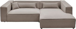 LeGer Home by Lena Gercke Ecksofa PIARA XXL, Big-Sofa, Cord, Leinenoptik o. Strukturstoff, L-Form, wahlweise Ottomane rechts/links, Kedernaht, extra tiefe Sitzfläche